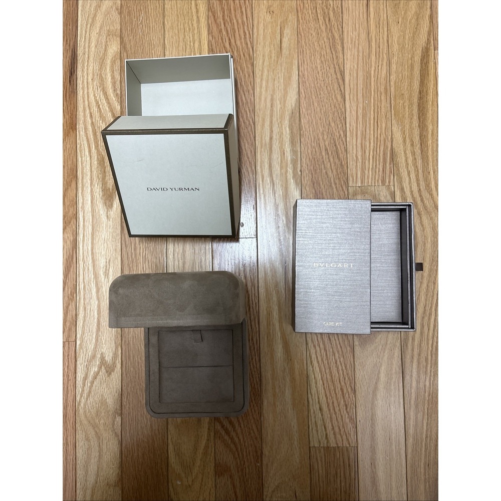 Luxury Boxes David Yurman Bracelet And Bulgari Care Kit Empty‎ Boxes